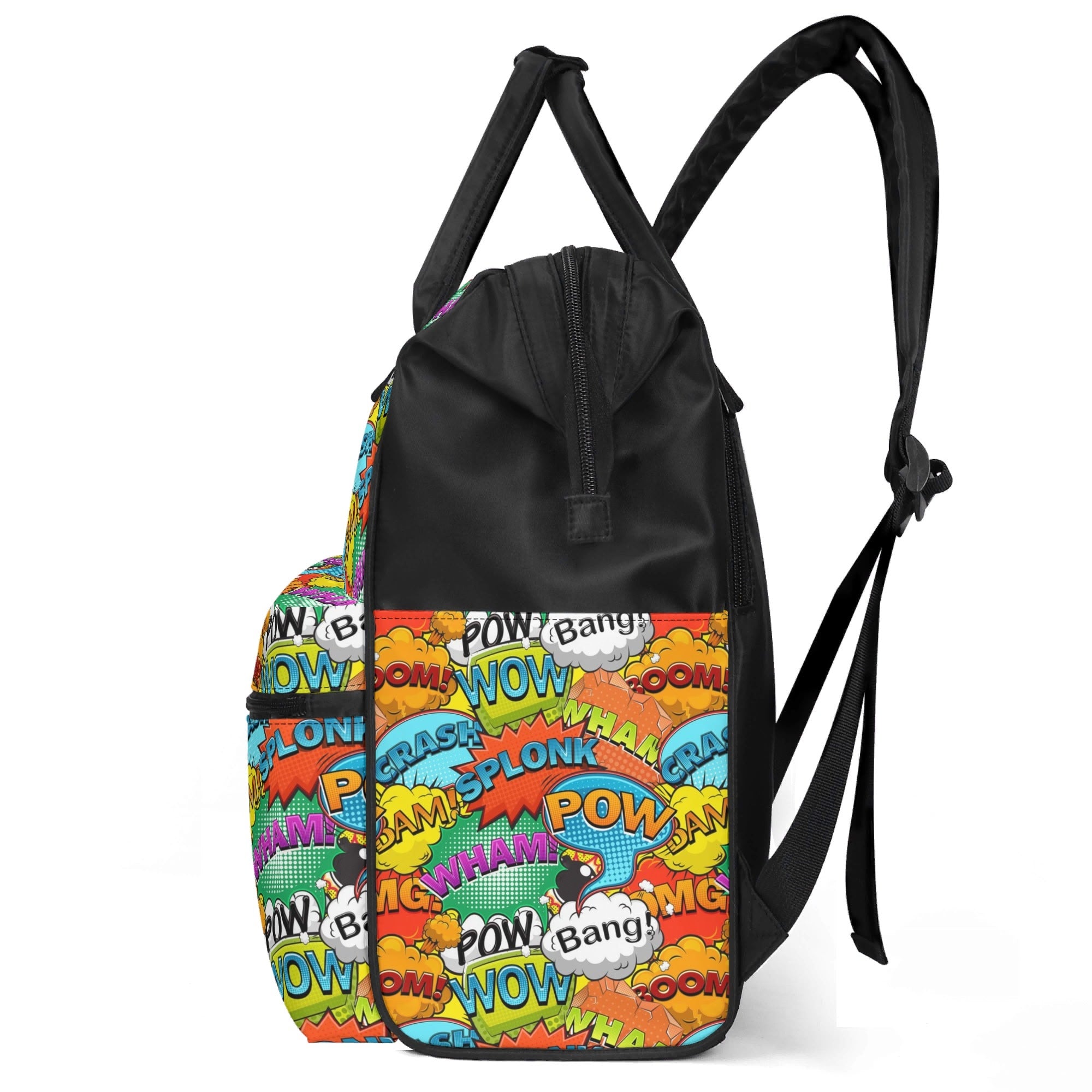 Comic Book 2 Multi Pocket Backpack Multi Pocket Backpack comic Printed Offshore