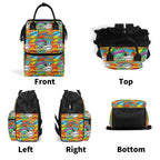 Comic Book 2 Multi Pocket Backpack Multi Pocket Backpack comic Printed Offshore