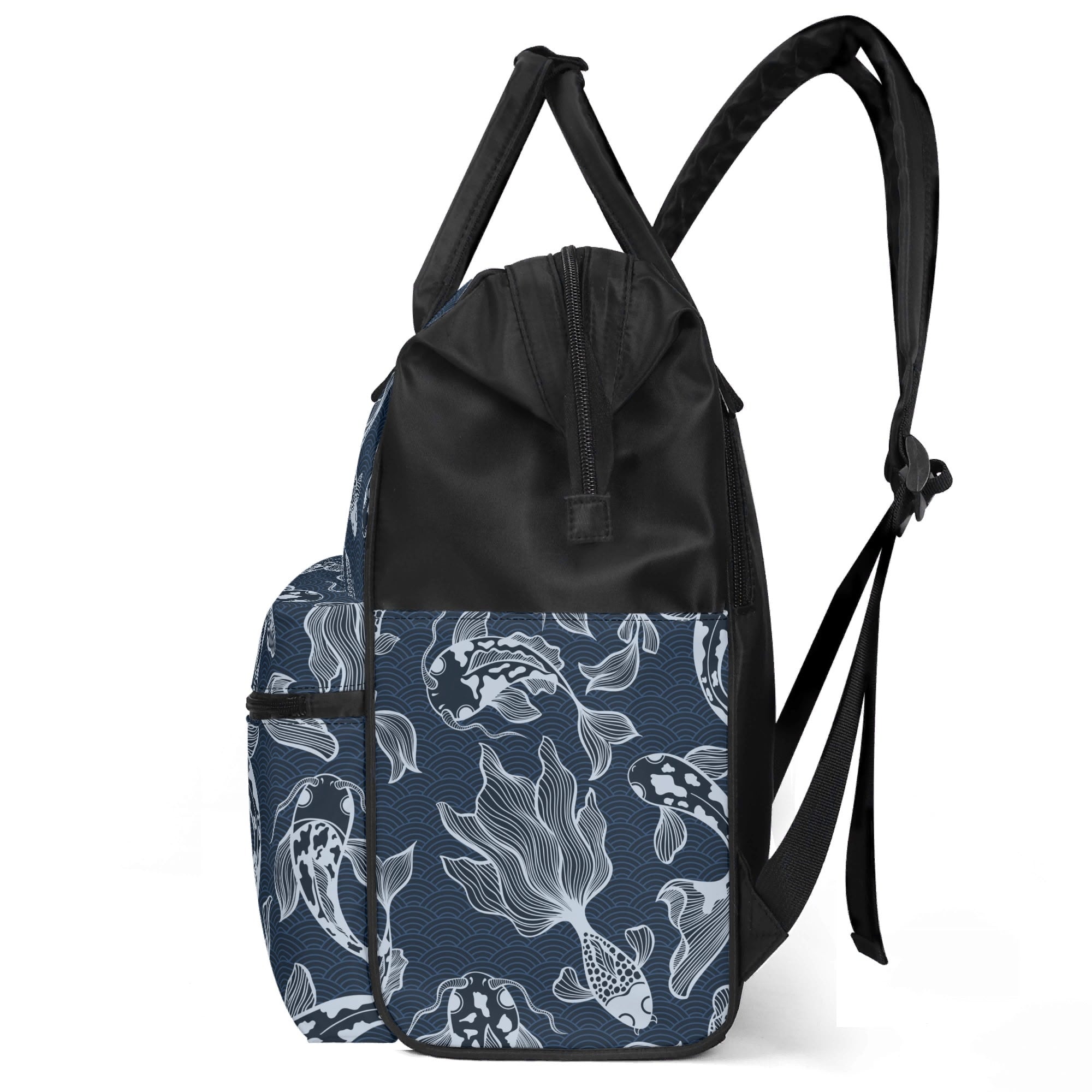 Blue Fish Multi Pocket Backpack Multi Pocket Backpack animal Printed Offshore