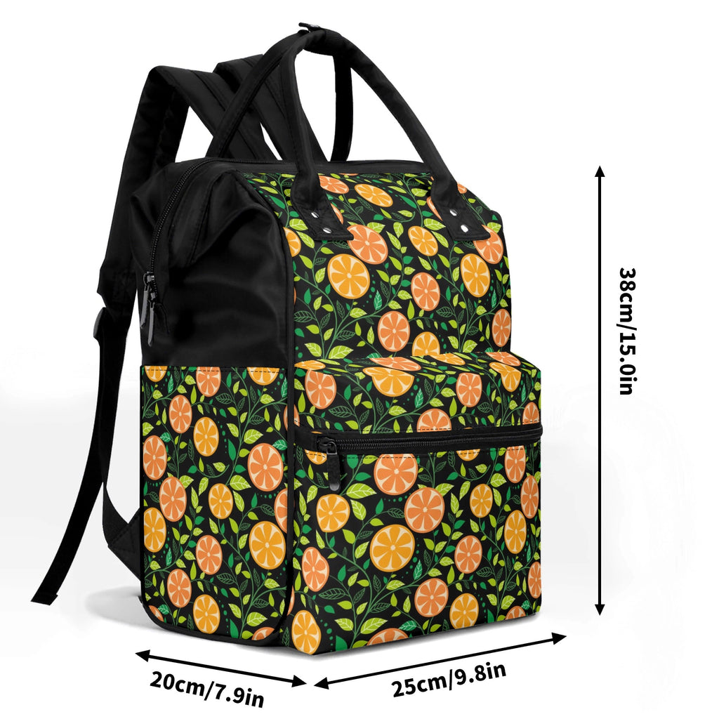 Oranges Multi Pocket Backpack Multi Pocket Backpack Food Printed Offshore