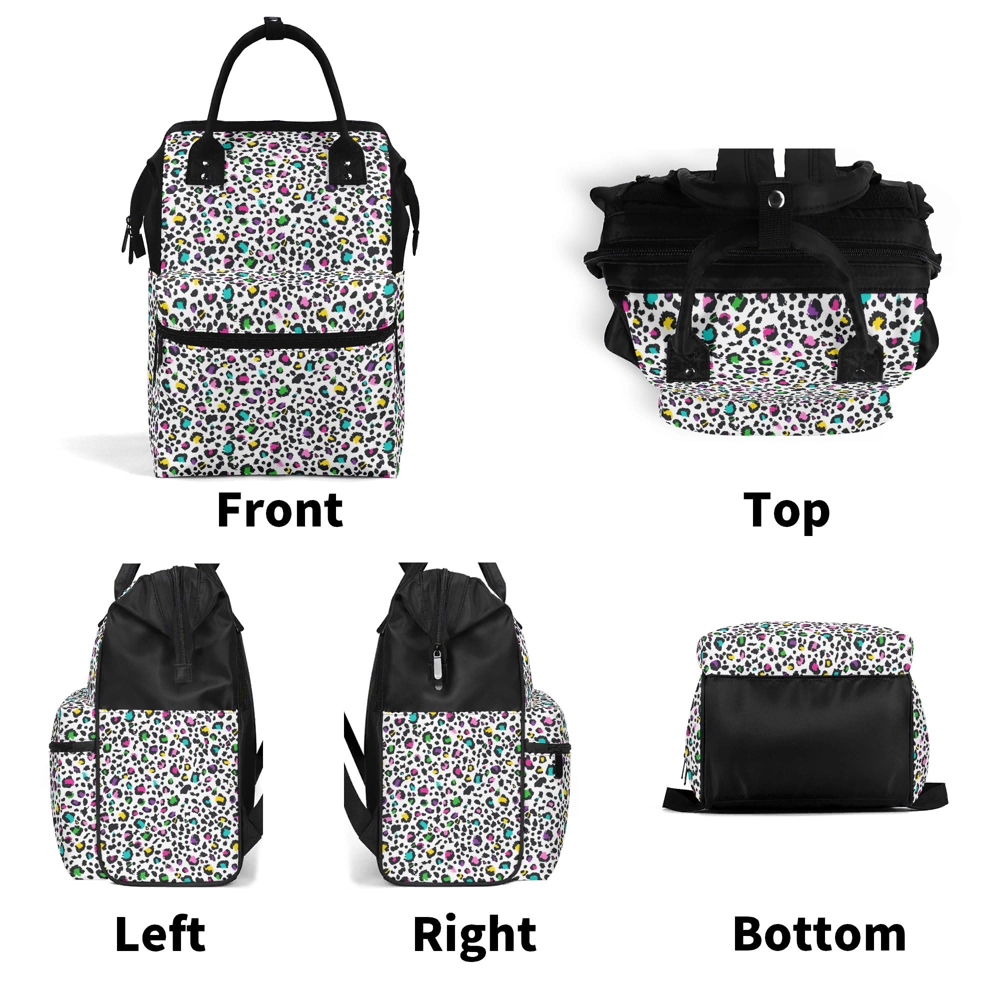 Animal Print In Colour Multi Pocket Backpack Multi Pocket Backpack animal Printed Offshore