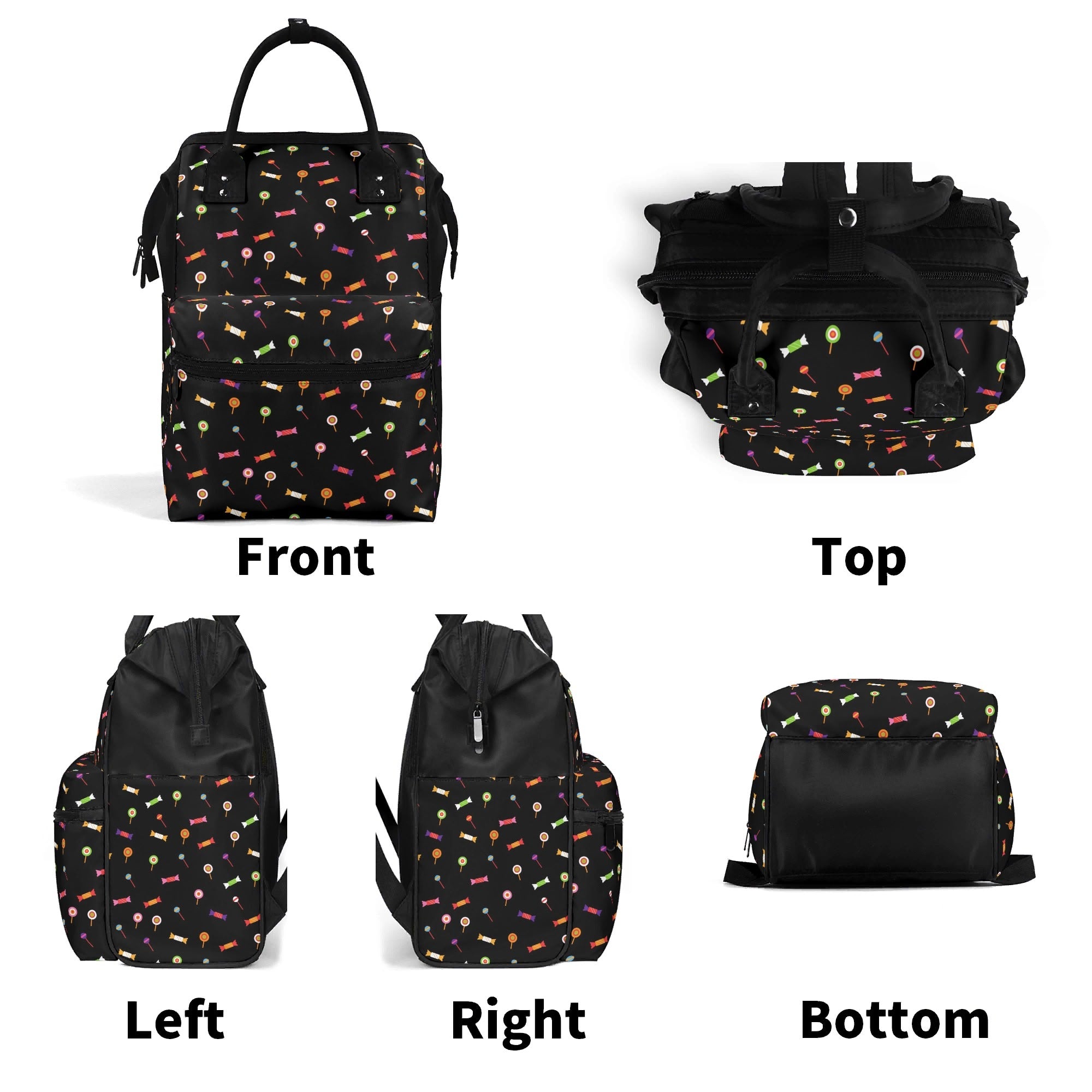 Candy Multi Pocket Backpack Multi Pocket Backpack Food Printed Offshore