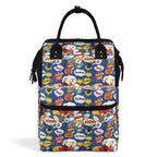 Blue Comic Book Multi Pocket Backpack Default Title Multi Pocket Backpack comic Printed Offshore