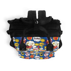 Blue Comic Book Multi Pocket Backpack Multi Pocket Backpack comic Printed Offshore