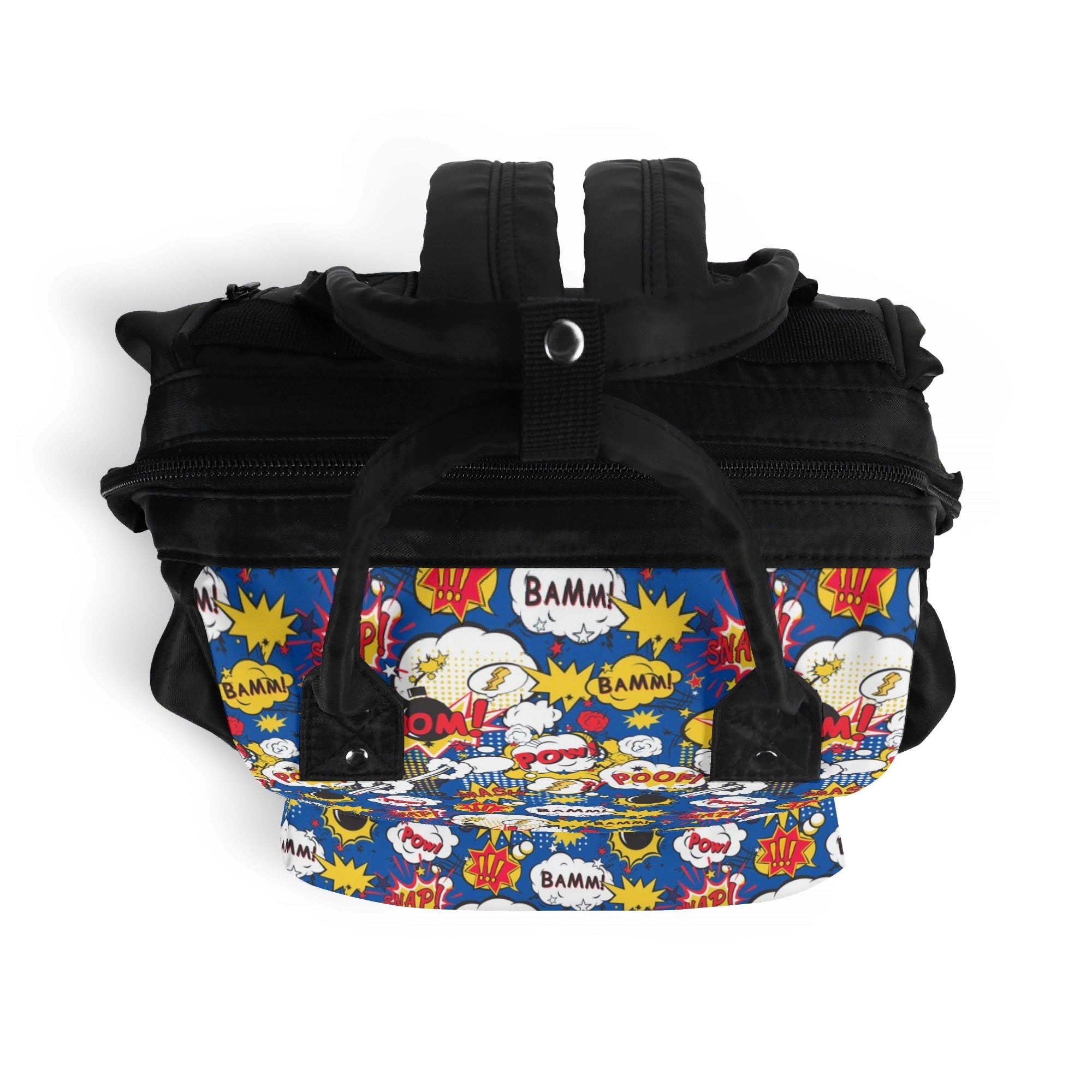 Blue Comic Book Multi Pocket Backpack Multi Pocket Backpack comic Printed Offshore