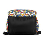 Blue Comic Book Multi Pocket Backpack Multi Pocket Backpack comic Printed Offshore
