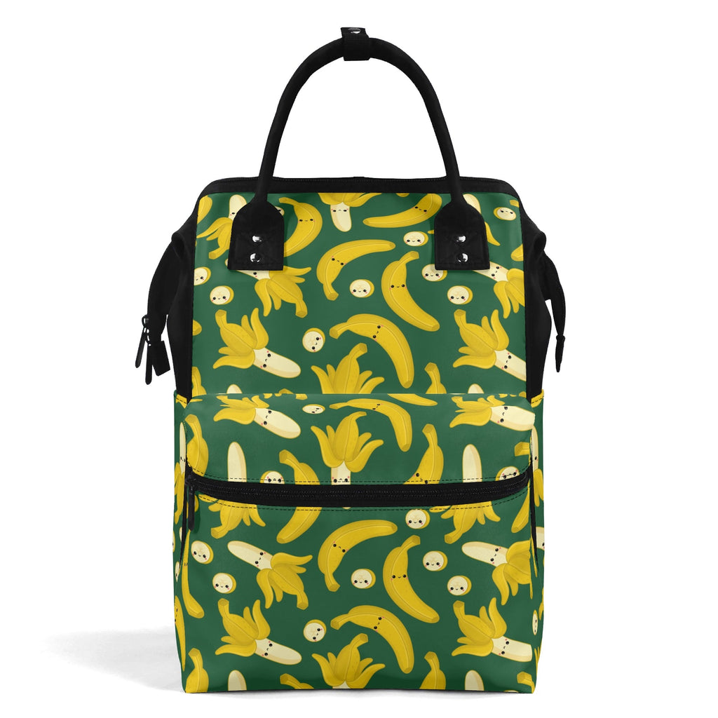 Happy Bananas Multi Pocket Backpack Default Title Multi Pocket Backpack Food Printed Offshore