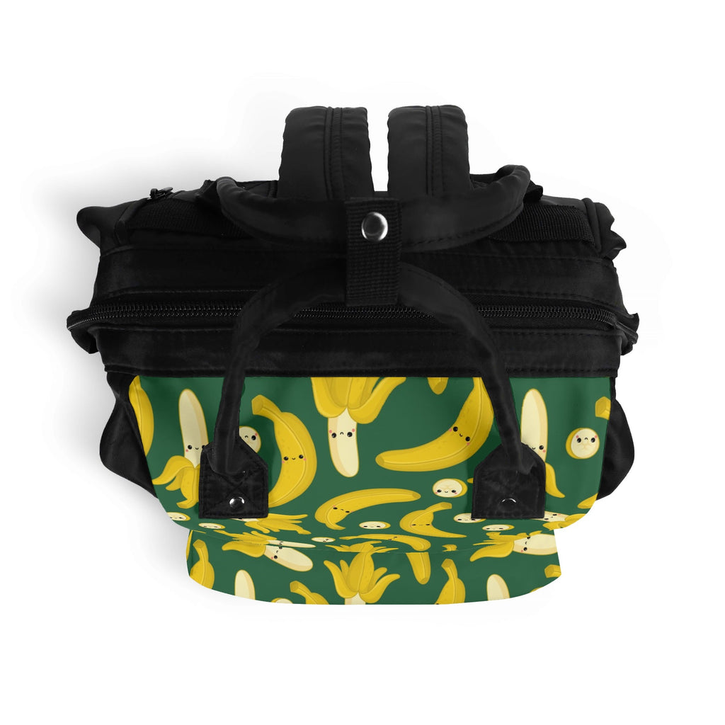 Happy Bananas Multi Pocket Backpack Multi Pocket Backpack Food Printed Offshore