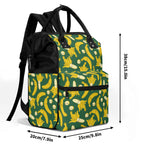 Happy Bananas Multi Pocket Backpack Multi Pocket Backpack Food Printed Offshore