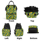 Happy Bananas Multi Pocket Backpack Multi Pocket Backpack Food Printed Offshore
