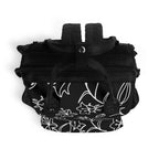 Black And White Floral Multi Pocket Backpack Multi Pocket Backpack Plants Printed Offshore