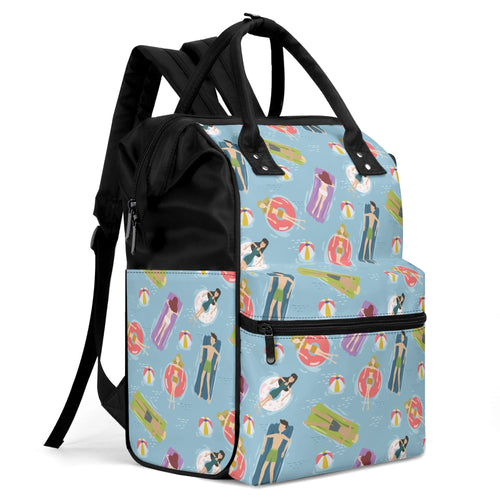 Beach Float Multi Pocket Backpack Multi Pocket Backpack Printed Offshore Summer Surf