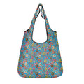 Doughnuts On Blue 3 Pack of Foldable Shopping Bags Default Title 3-Pack Shopping Bags Food Printed Offshore