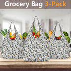 All About Space 3 Pack of Foldable Shopping Bags 3-Pack Shopping Bags Printed Offshore Sci Fi