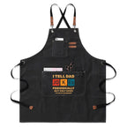 I Tell Dad Jokes Periodically Unisex Canvas Cross Back Chef Apron with Large Pockets Default Title Canvas Apron Dad Printed Offshore Science