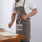 Science, Like Magic But Real Unisex Canvas Cross Back Chef Apron with Large Pockets Canvas Apron Printed Offshore Science
