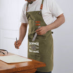 Science, Like Magic But Real Unisex Canvas Cross Back Chef Apron with Large Pockets Canvas Apron Printed Offshore Science