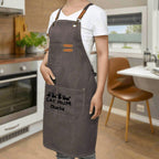 Personalised Cat Mum Unisex Canvas Cross Back Chef Apron with Large Pockets Personalised Canvas Apron animal Mum Printed Offshore
