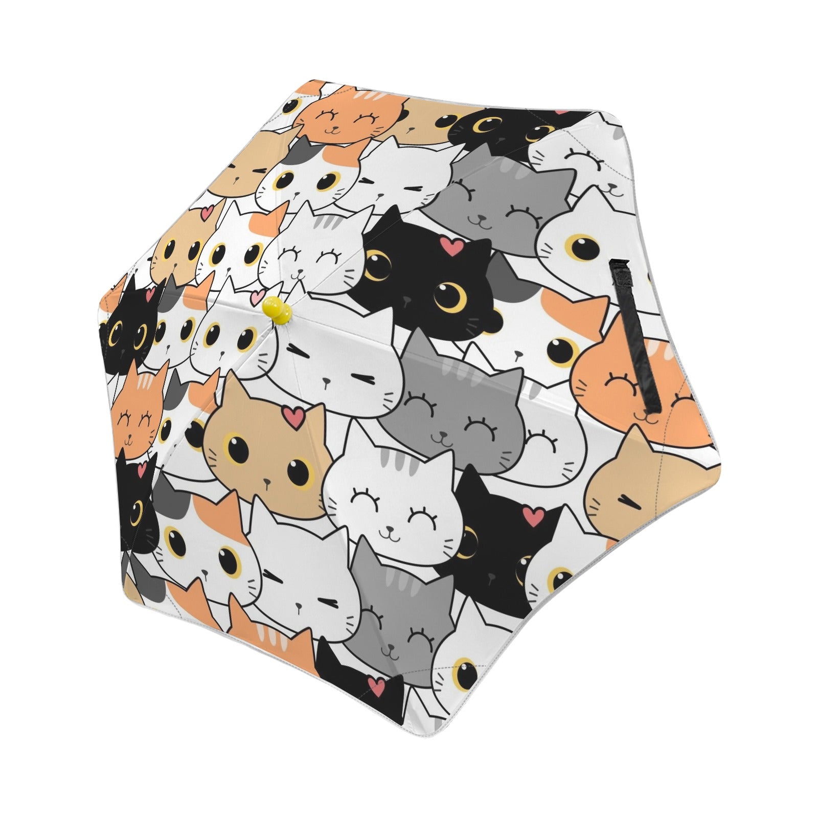 Cute Cartoon Cats Kids Safe Round Corner Umbrella One Size Kids Safe Round Corner Umbrella animal Printed Offshore