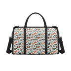 Personalised Pretty Moths And Butterflies Foldable Travel Bag Black Personalised Foldable Travel Bag animal Printed Offshore