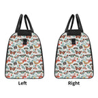Personalised Pretty Moths And Butterflies Foldable Travel Bag Personalised Foldable Travel Bag animal Printed Offshore