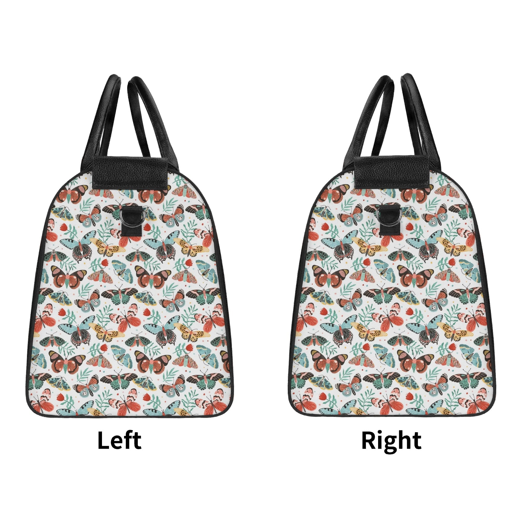 Personalised Pretty Moths And Butterflies Foldable Travel Bag Personalised Foldable Travel Bag animal Printed Offshore
