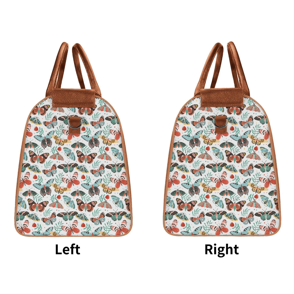 Personalised Pretty Moths And Butterflies Foldable Travel Bag Personalised Foldable Travel Bag animal Printed Offshore