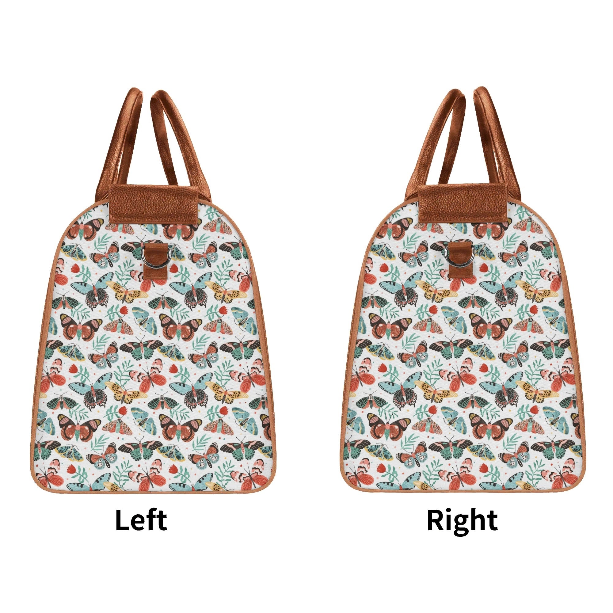 Personalised Pretty Moths And Butterflies Foldable Travel Bag Personalised Foldable Travel Bag animal Printed Offshore