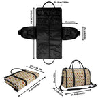 Personalised Round Pizzas On White Foldable Travel Bag Personalised Foldable Travel Bag Food Printed Offshore