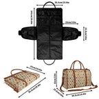 Personalised Round Pizzas On White Foldable Travel Bag Personalised Foldable Travel Bag Food Printed Offshore