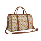 Personalised Round Pizzas On White Foldable Travel Bag Personalised Foldable Travel Bag Food Printed Offshore