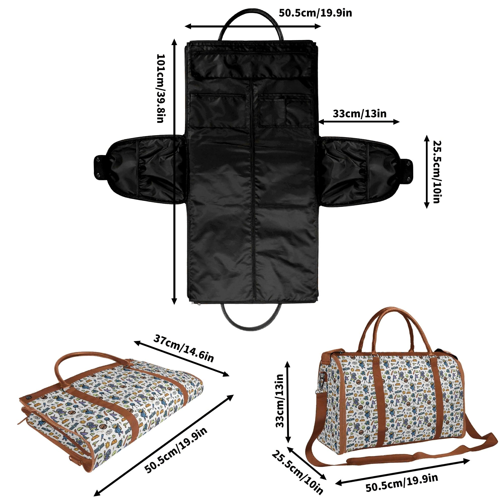 Personalised All About Space Foldable Travel Bag Personalised Foldable Travel Bag Printed Offshore Space
