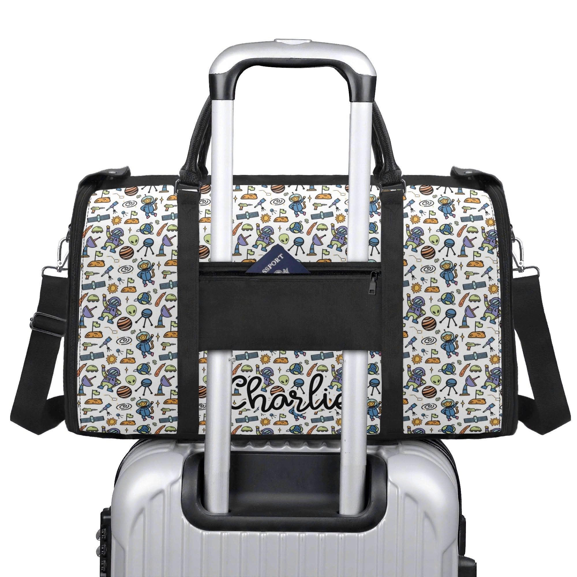 Personalised All About Space Foldable Travel Bag Personalised Foldable Travel Bag Printed Offshore Space