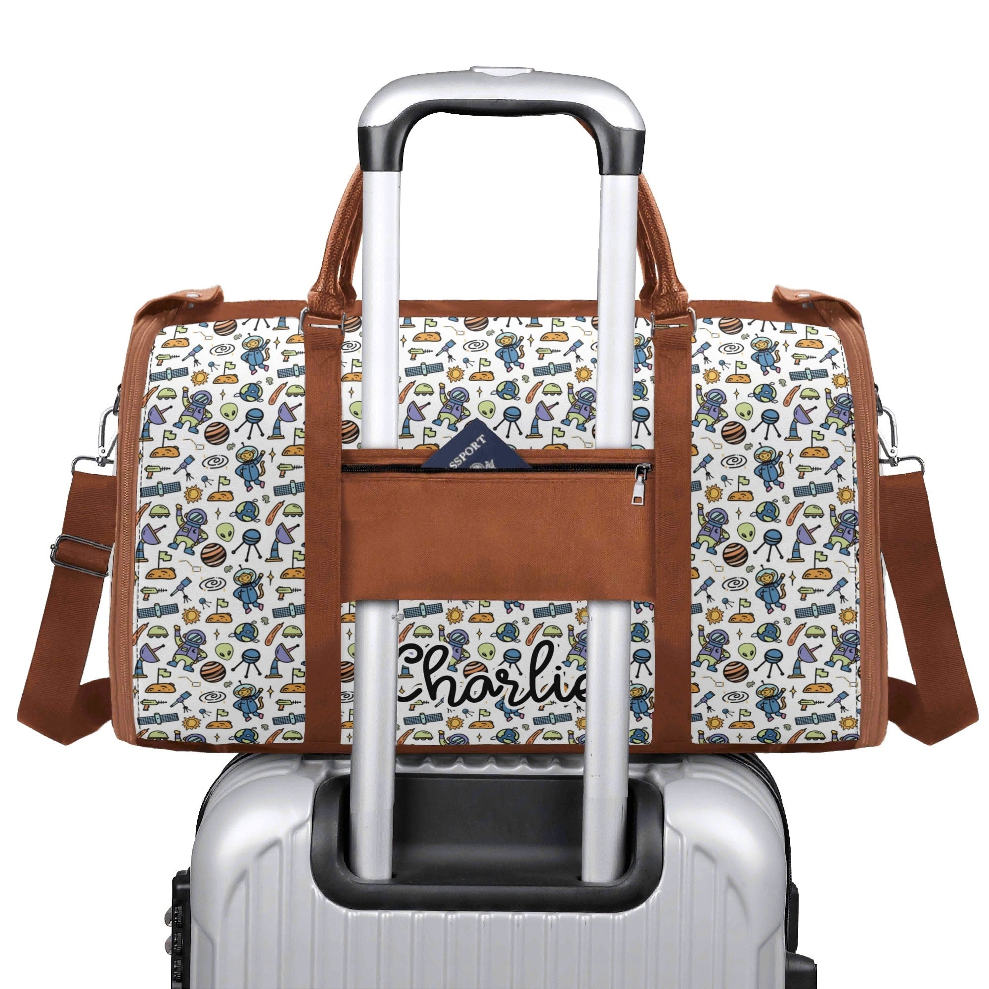 Personalised All About Space Foldable Travel Bag Personalised Foldable Travel Bag Printed Offshore Space