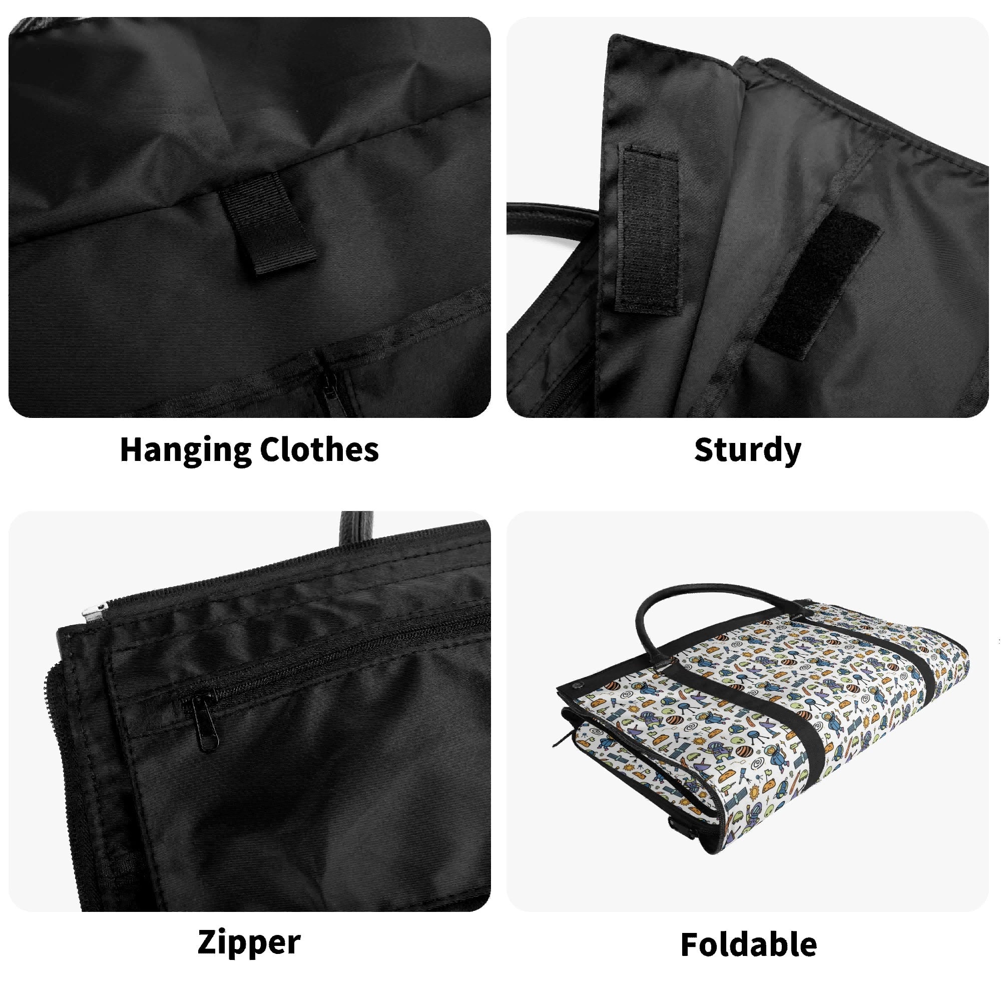 Personalised All About Space Foldable Travel Bag Personalised Foldable Travel Bag Printed Offshore Space