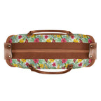 Personalised Tropical Flowers On White Foldable Travel Bag Personalised Foldable Travel Bag Plants Printed Offshore