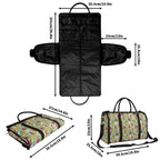 Personalised Tropical Flowers On White Foldable Travel Bag Personalised Foldable Travel Bag Plants Printed Offshore