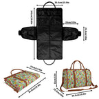 Personalised Tropical Flowers On White Foldable Travel Bag Personalised Foldable Travel Bag Plants Printed Offshore