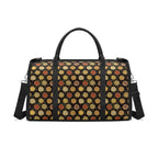 Personalised Round Pizzas on Black Foldable Travel Bag Black Personalised Foldable Travel Bag Food Printed Offshore