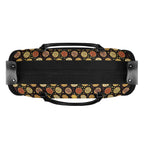 Personalised Round Pizzas on Black Foldable Travel Bag Personalised Foldable Travel Bag Food Printed Offshore