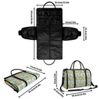 Personalised Tropical Flowers And Leaves Foldable Travel Bag Personalised Foldable Travel Bag Plants Printed Offshore