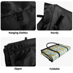 Personalised Tropical Flowers And Leaves Foldable Travel Bag Personalised Foldable Travel Bag Plants Printed Offshore