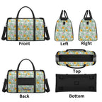Personalised Tropical Flowers And Leaves Foldable Travel Bag Personalised Foldable Travel Bag Plants Printed Offshore