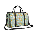 Personalised Tropical Flowers And Leaves Foldable Travel Bag Personalised Foldable Travel Bag Plants Printed Offshore