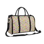 Personalised Pink And Yellow Floral Foldable Travel Bag Personalised Foldable Travel Bag Plants Printed Offshore