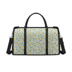 Personalised Delicate Frangipani Foldable Travel Bag Black Personalised Foldable Travel Bag Plants Printed Offshore