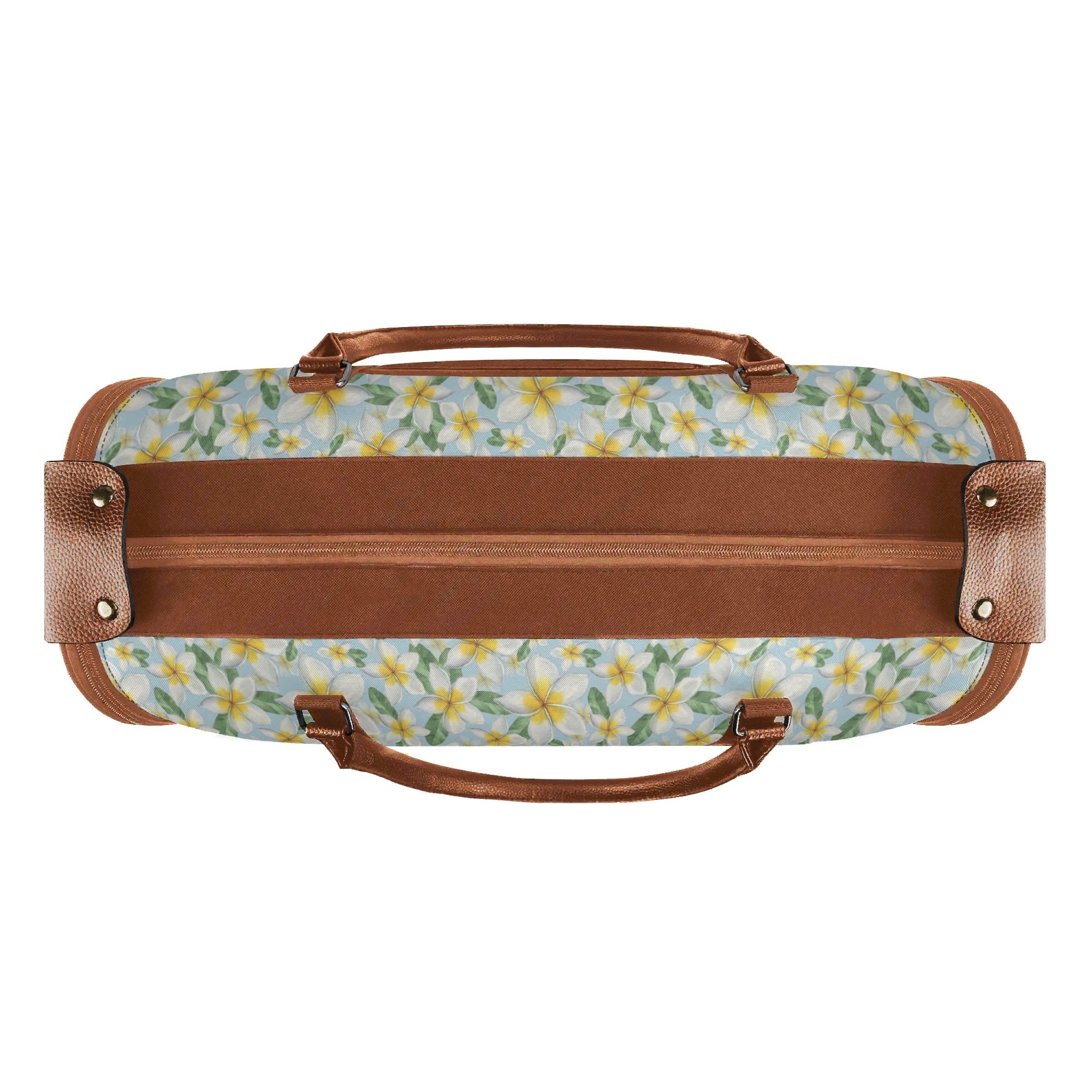 Personalised Delicate Frangipani Foldable Travel Bag Personalised Foldable Travel Bag Plants Printed Offshore