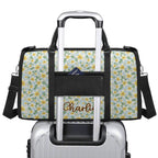 Personalised Delicate Frangipani Foldable Travel Bag Personalised Foldable Travel Bag Plants Printed Offshore
