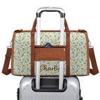 Personalised Delicate Frangipani Foldable Travel Bag Personalised Foldable Travel Bag Plants Printed Offshore