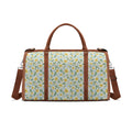 Personalised Delicate Frangipani Foldable Travel Bag Brown Personalised Foldable Travel Bag Plants Printed Offshore